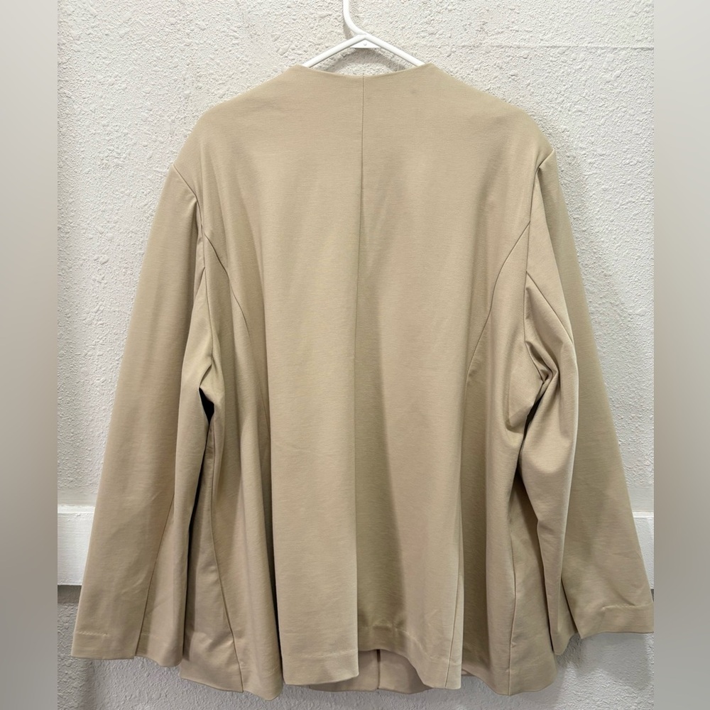 Lane Bryant Ponte Bryant Collarless Blazer in Khaki NWT 28 - Picture 8 of 9